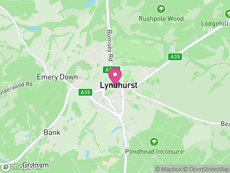 Map of Lyndhurst, New Forest