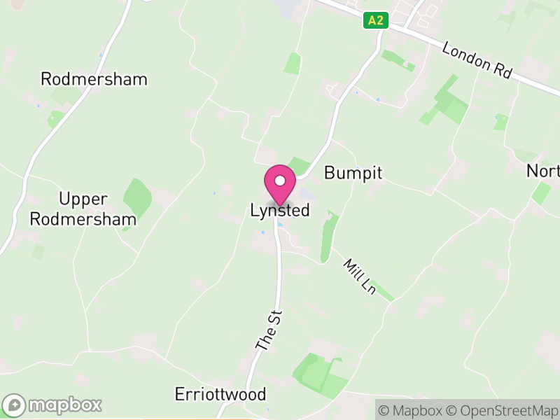 Map of Lynsted with Kingsdown, Swale