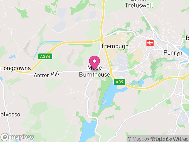 Map of Mabe, Cornwall