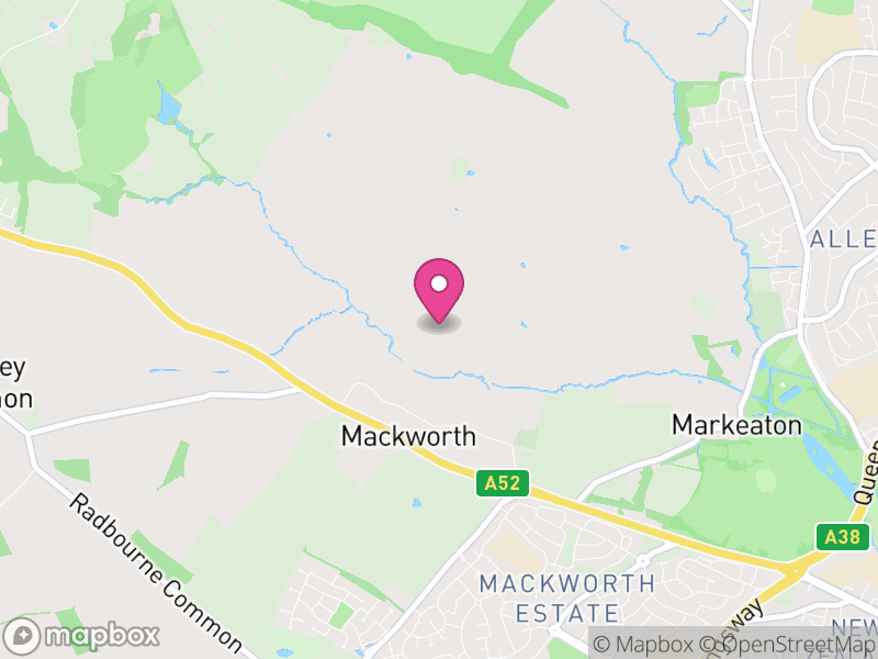 Map of Mackworth, Amber Valley