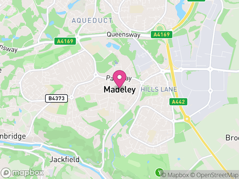 Map of Madeley, Telford and Wrekin