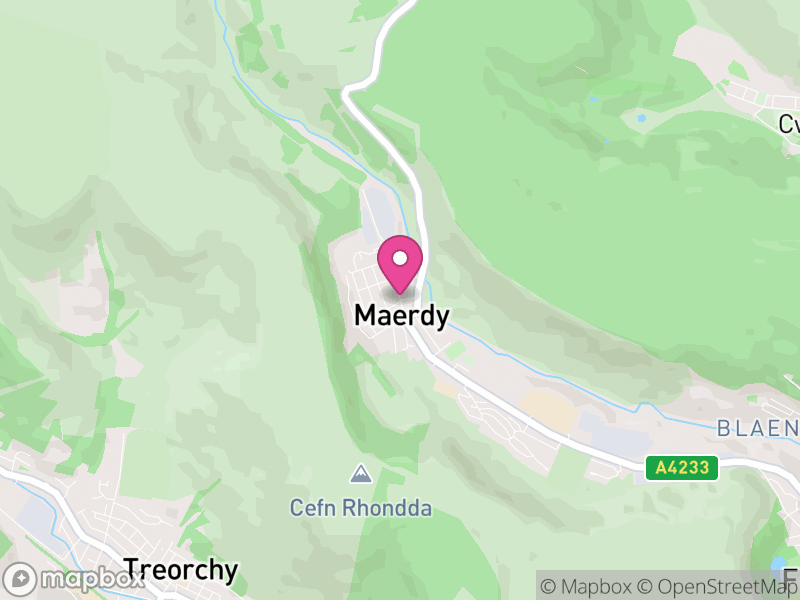 Map of Maerdy, Rhondda Cynon Taf