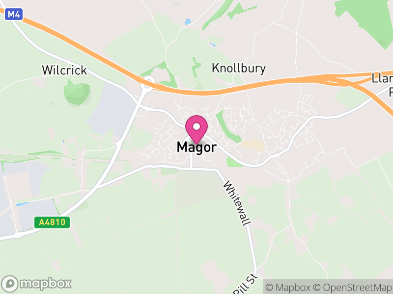 Map of Magor with Undy, Monmouthshire