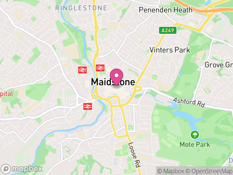 Map of Maidstone, Kent