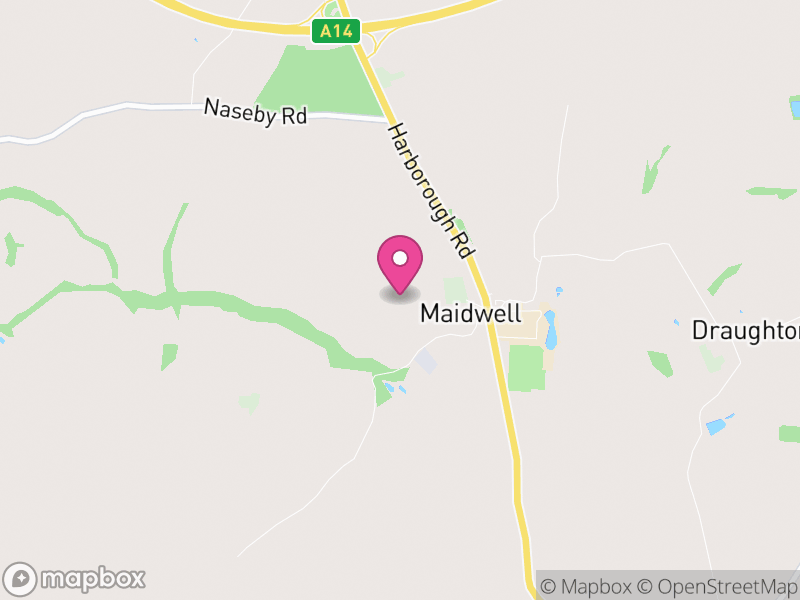 Map of Maidwell, West Northamptonshire
