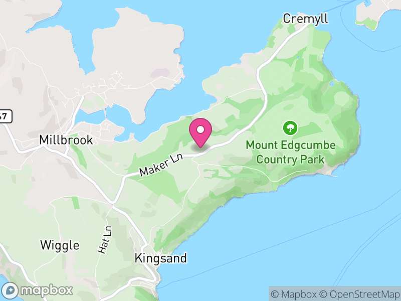 Map of Maker-with-Rame, Cornwall