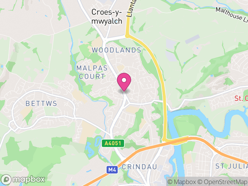 Map of Malpas, Newport