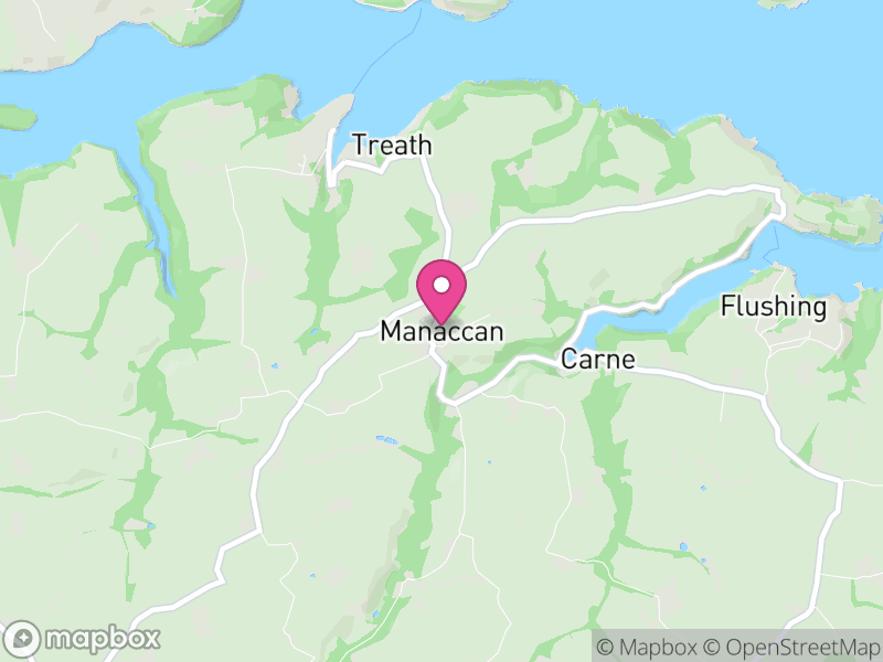 Map of Manaccan, Cornwall
