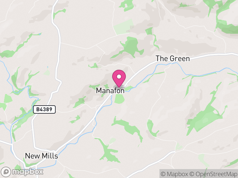 Map of Manafon, Powys