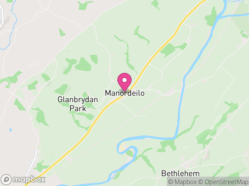 Map of Manordeilo and Salem, Sir Gaerfyrddin / Carmarthenshire