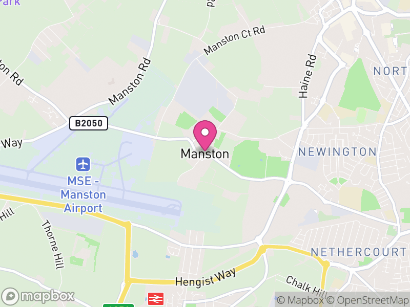 Map of Manston, Thanet