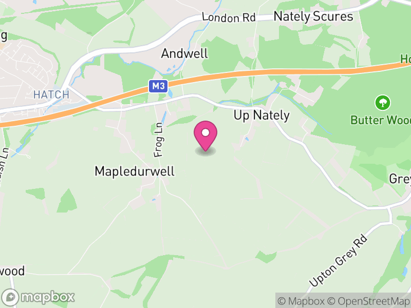 Map of Mapledurwell and Up Nately, Basingstoke and Deane