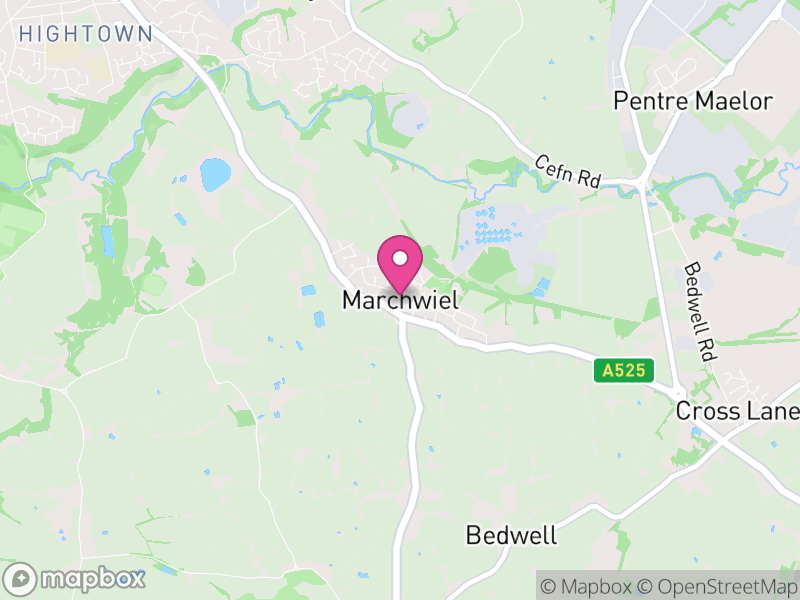 Map of Marchwiel, Wrexham