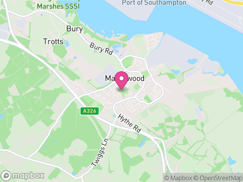 Map of Marchwood, New Forest