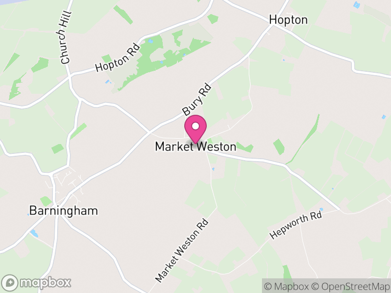 Map of Market Weston, West Suffolk