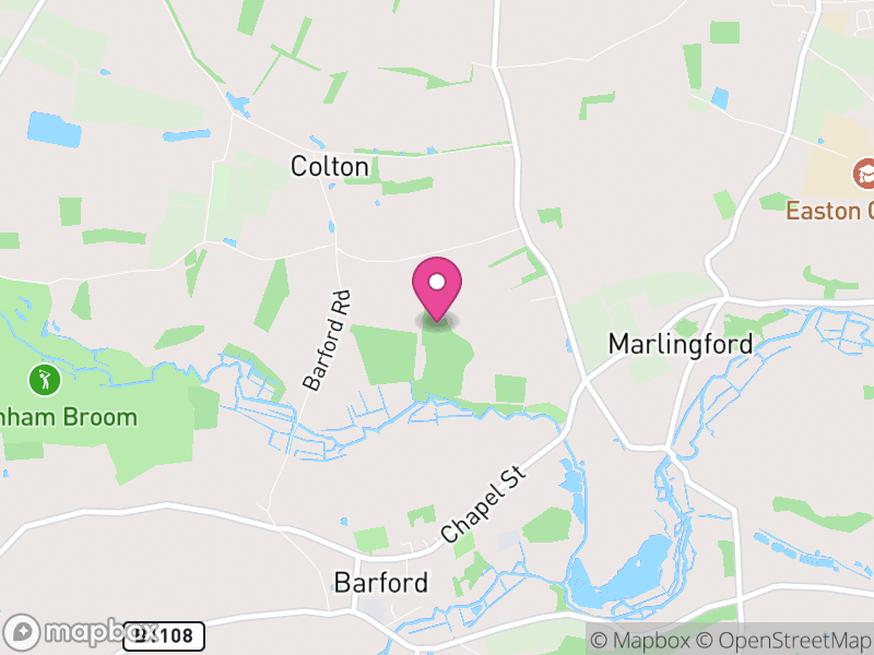 Map of Marlingford and Colton, South Norfolk