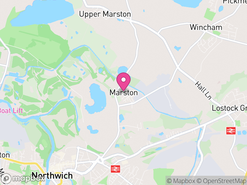 Map of Marston, Cheshire West and Chester