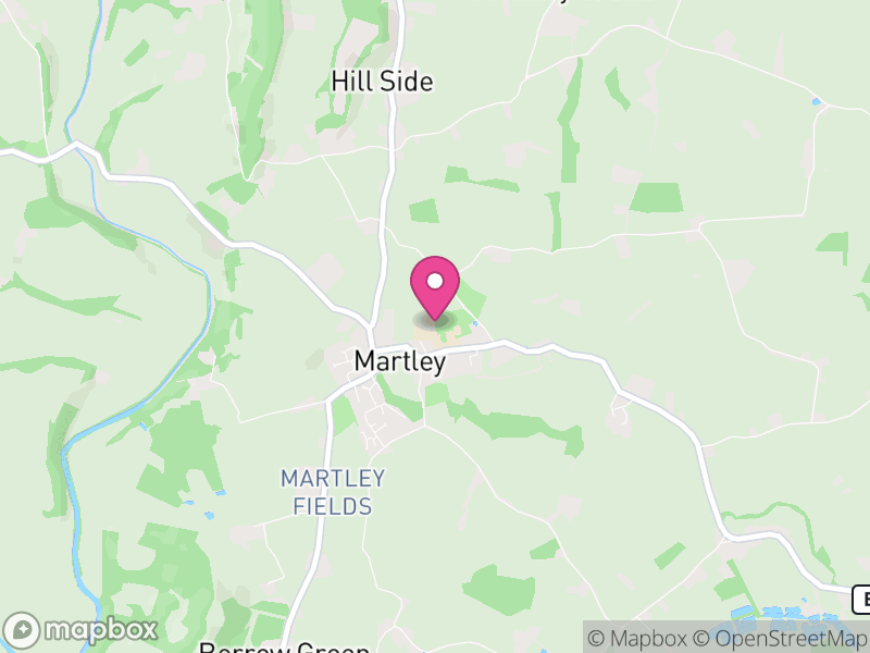 Map of Martley, Malvern Hills