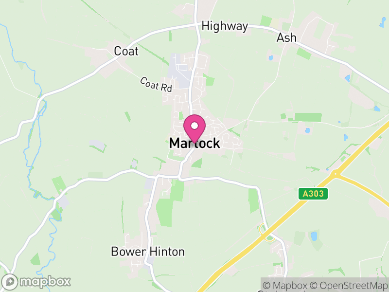 Map of Martock, Somerset