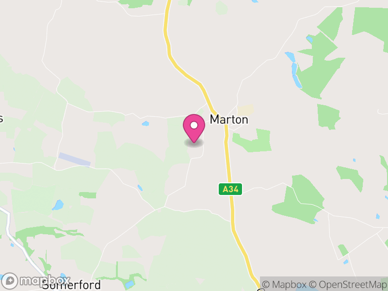 Map of Marton, Cheshire East