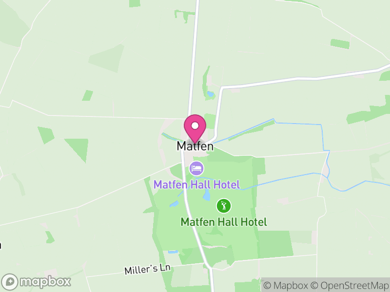 Map of Matfen, Northumberland