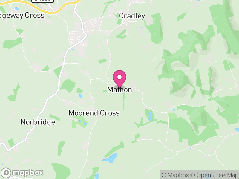 Map of Mathon, Herefordshire