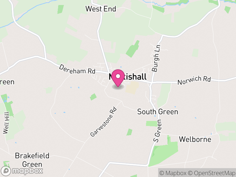 Map of Mattishall, Breckland