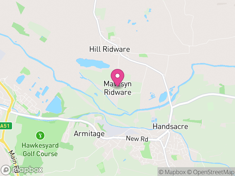 Map of Mavesyn Ridware, Lichfield