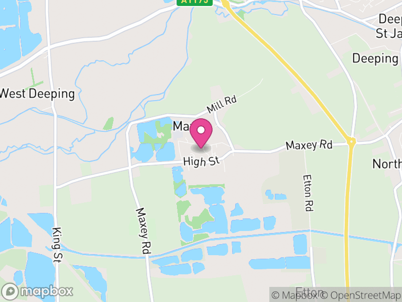 Map of Maxey, Peterborough