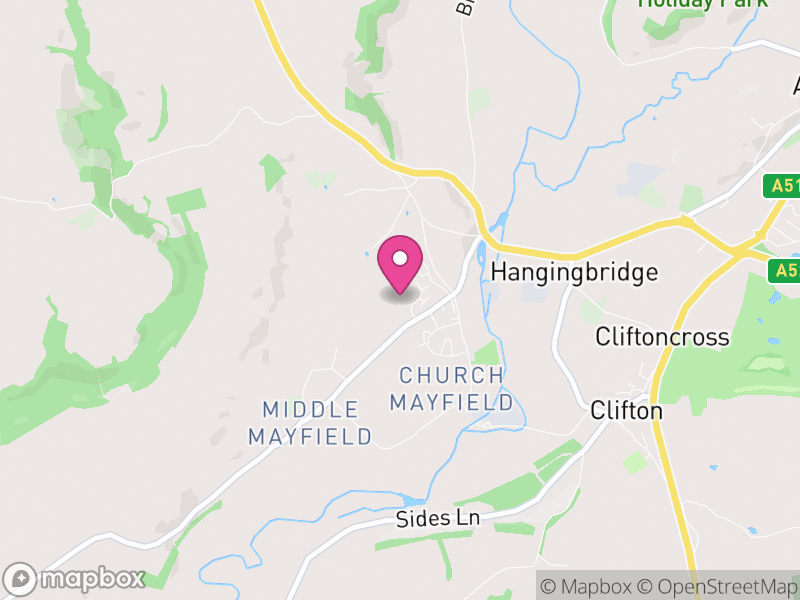 Map of Mayfield, East Staffordshire