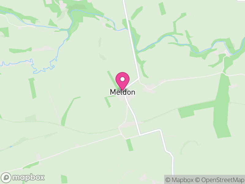 Map of Meldon, Northumberland