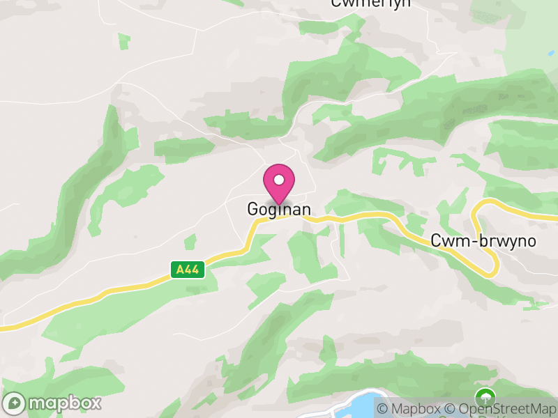 Map of Melindwr, Ceredigion