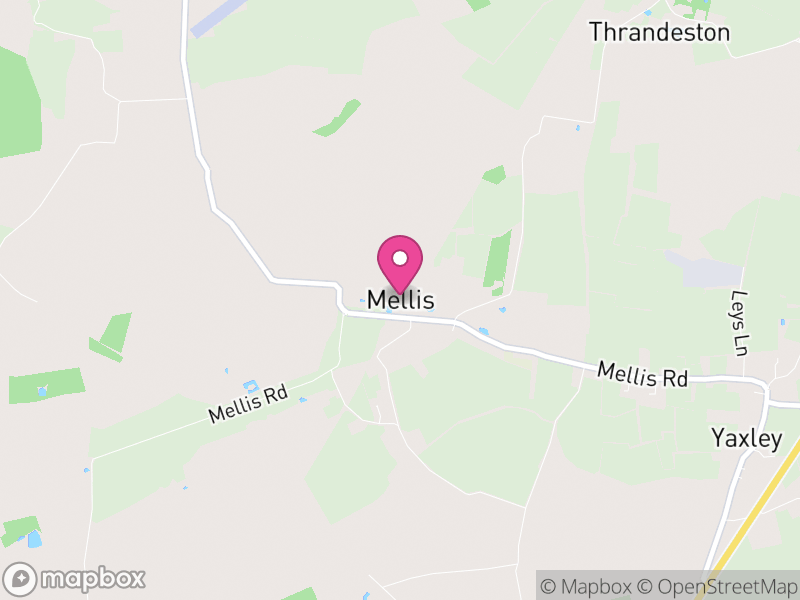 Map of Mellis, Mid Suffolk