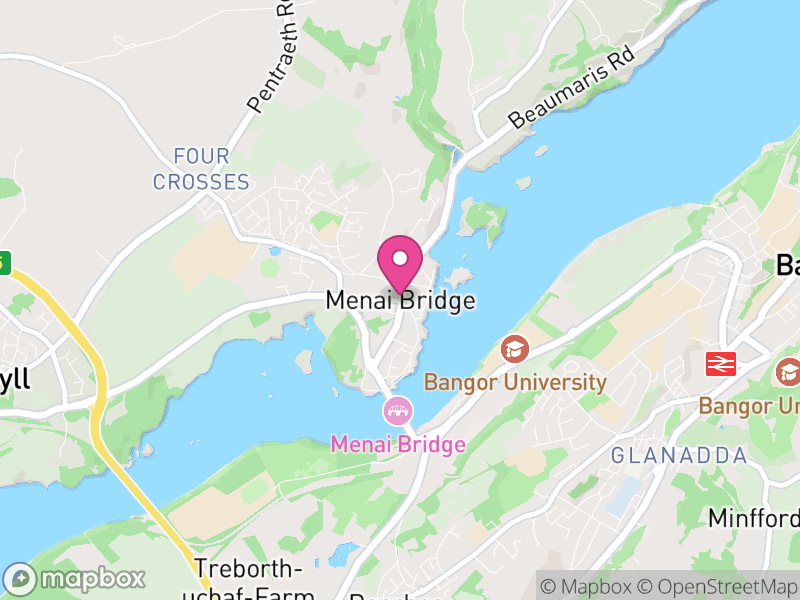 Map of Menai Bridge, Ynys Môn / Isle of Anglesey