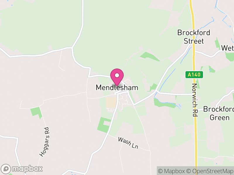 Map of Mendlesham, Mid Suffolk