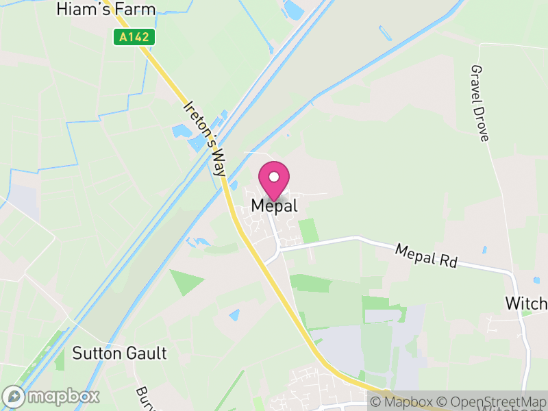 Map of Mepal, East Cambridgeshire