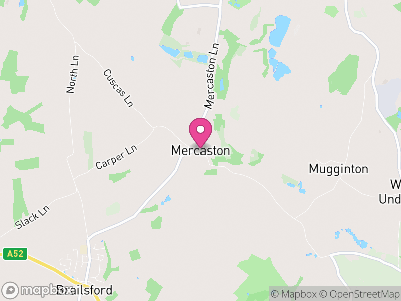 Map of Mercaston, Derbyshire Dales