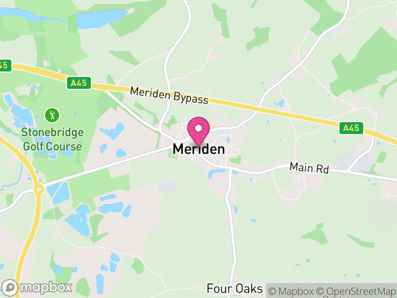 Map of Meriden, Solihull