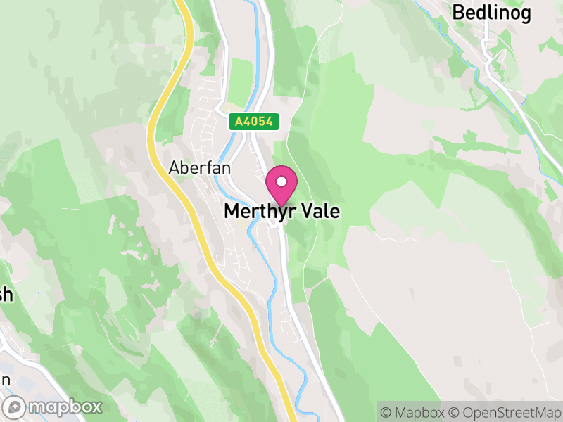 Map of Merthyr Vale, Merthyr Tydfil