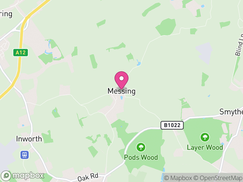 Map of Messing-cum-Inworth, Colchester