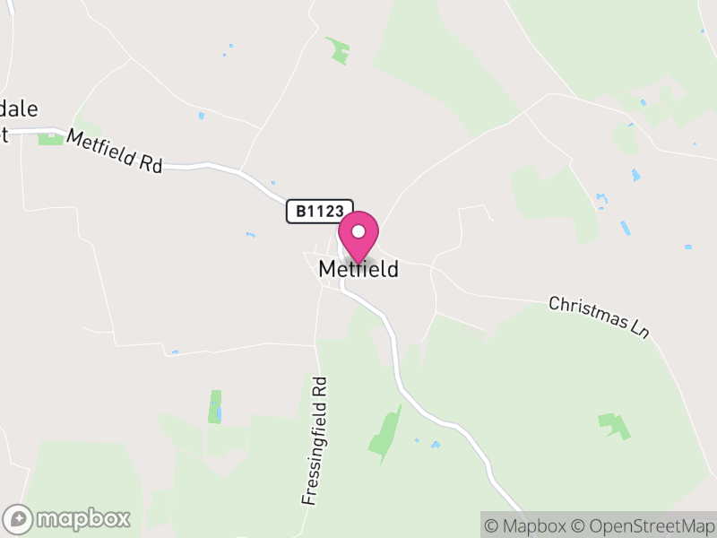 Map of Metfield, Mid Suffolk