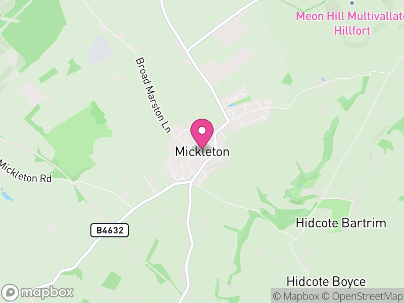 Map of Mickleton, Cotswold
