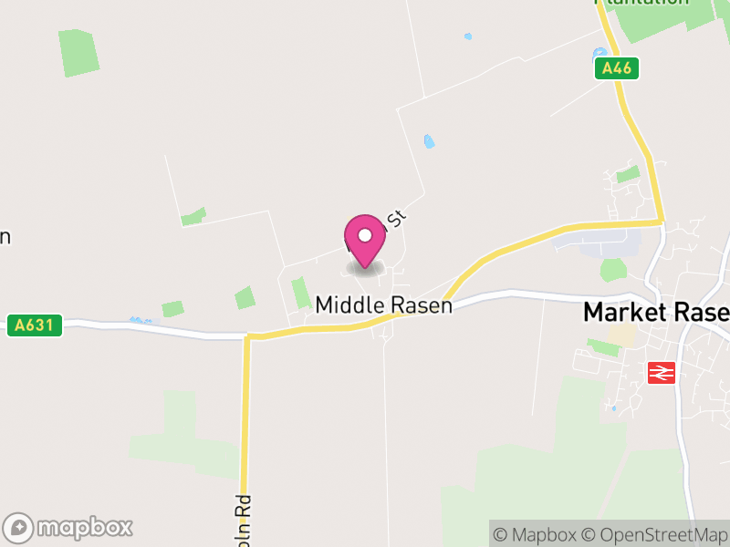 Map of Middle Rasen, West Lindsey