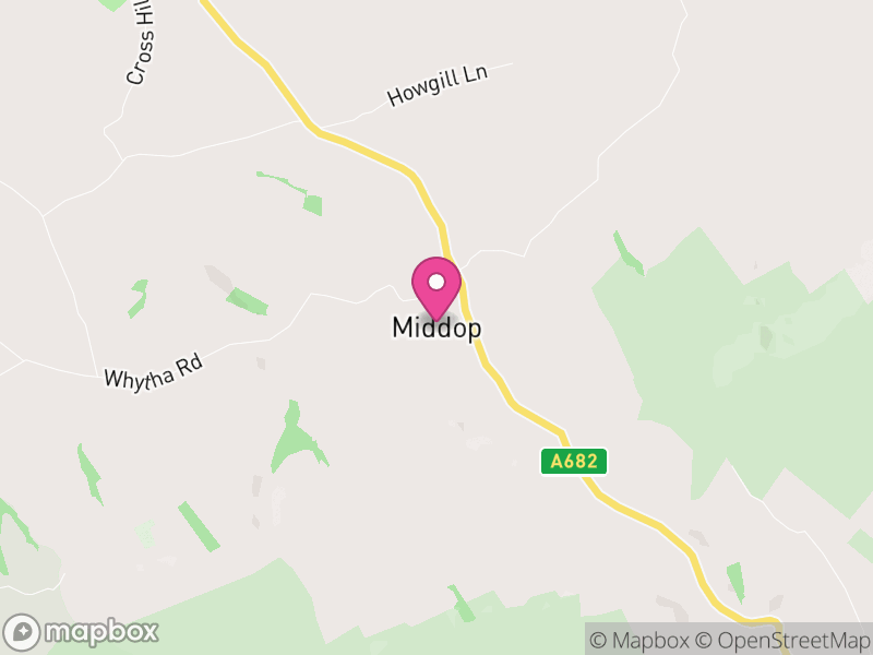 Map of Middop, Ribble Valley