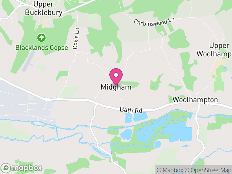 Map of Midgham, West Berkshire