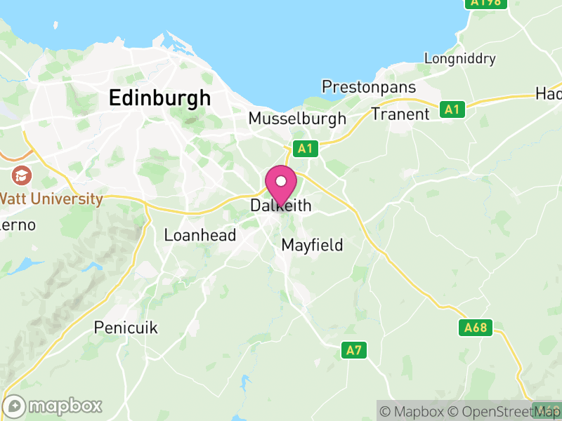 Map of Midlothian, Scotland