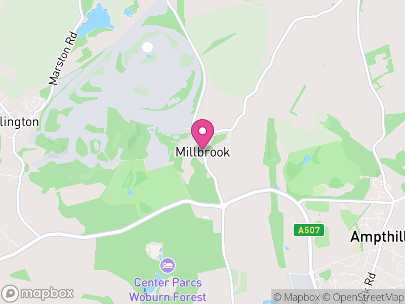 Map of Millbrook, Central Bedfordshire