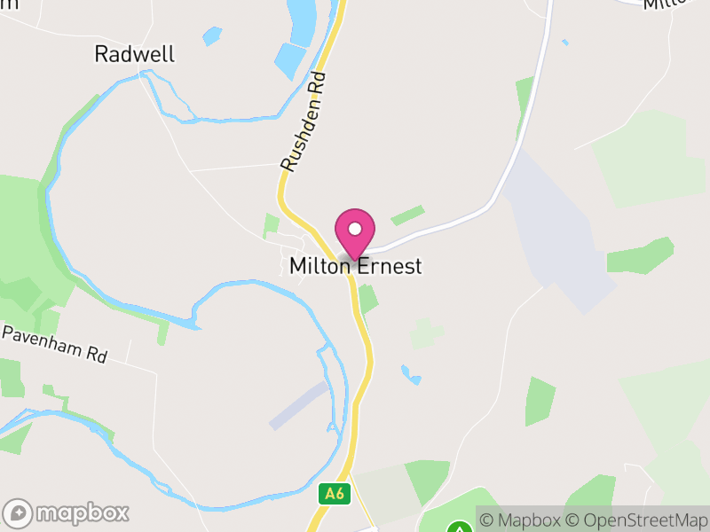 Map of Milton Ernest, Bedford