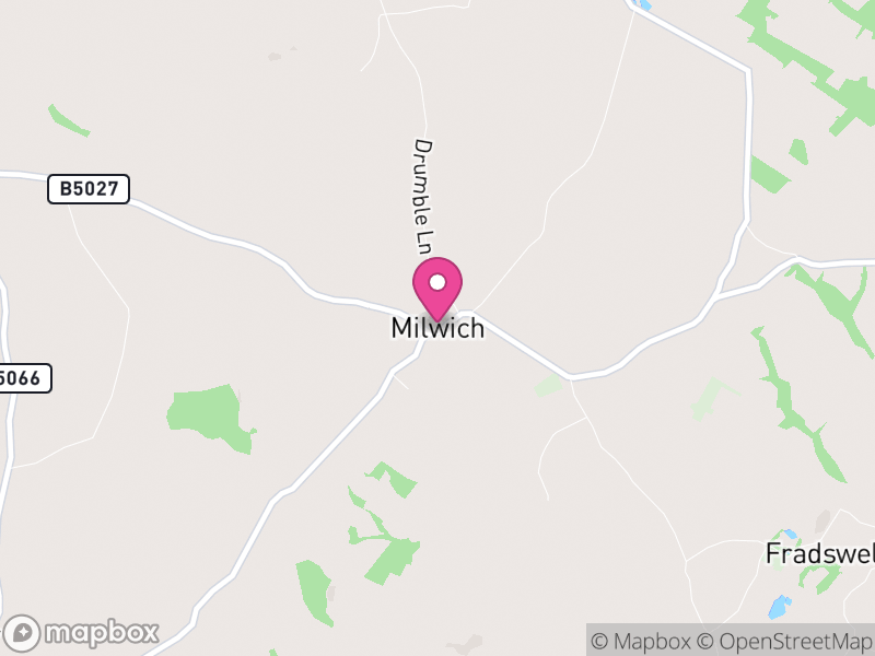Map of Milwich, Stafford