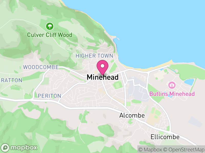 Map of Minehead, Somerset